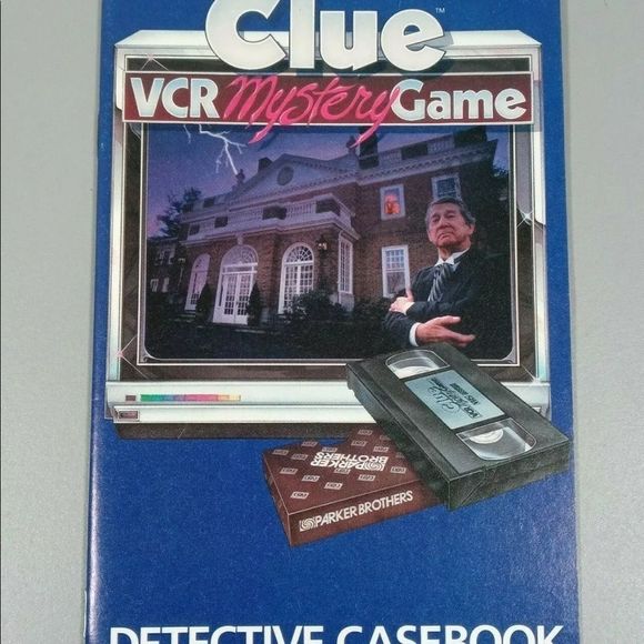 Other - Vintage 1985 Clue VCR Mystery Game Murder Sleuth Detective VHS Open Box RARE
